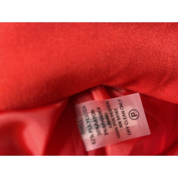 Calvin Klein Dress Womens 10 Red Sleeveless Sheath Grommet Stud Detail Lined - Picture 7 of 8